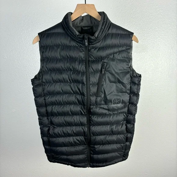 Burton AK Down Puffer Vest Black Outdoor Hiking Logo Fits Size Small - Picture 1 of 5